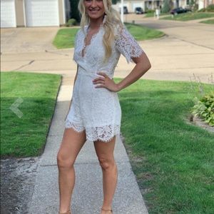 White lace romper
